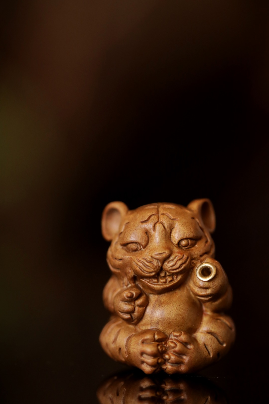 老山檀香【萌萌虎】香插 38*29*30mm
