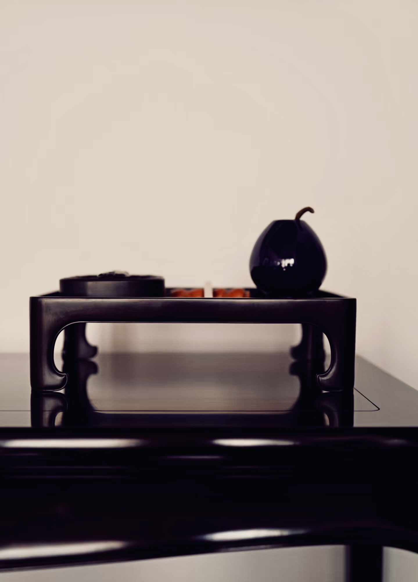 紫光檀【云桦】香几 30*21*8.7cm 重665g
