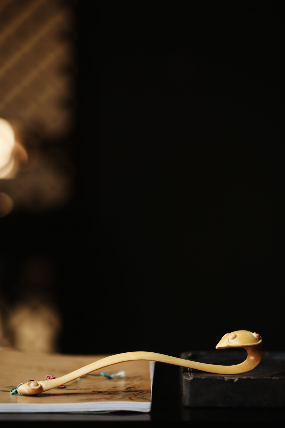 黄杨木/紫光檀 如意 
