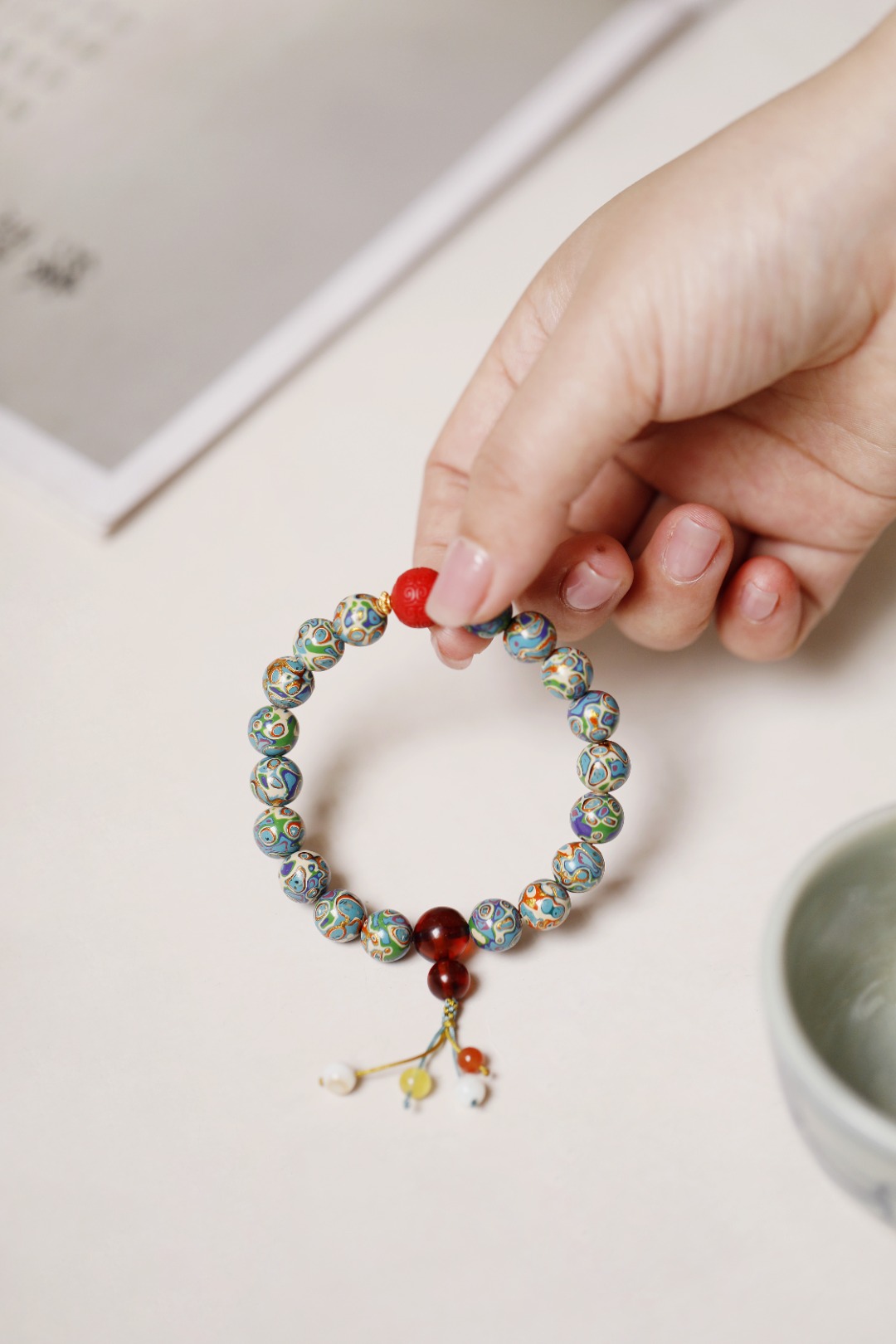 大漆【婇青】8mm 18颗 
